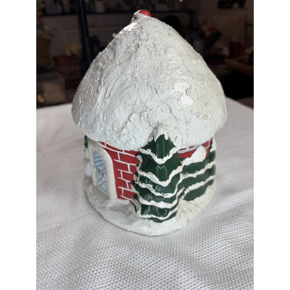 🎅Vintage  Ceramic Santa Christmas House Snowman- canister 1984 - Picture 2 of 12